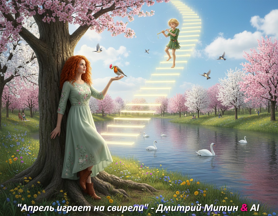 Апрель играет на свирели - стихи, песня. (Дмитрий Митин).